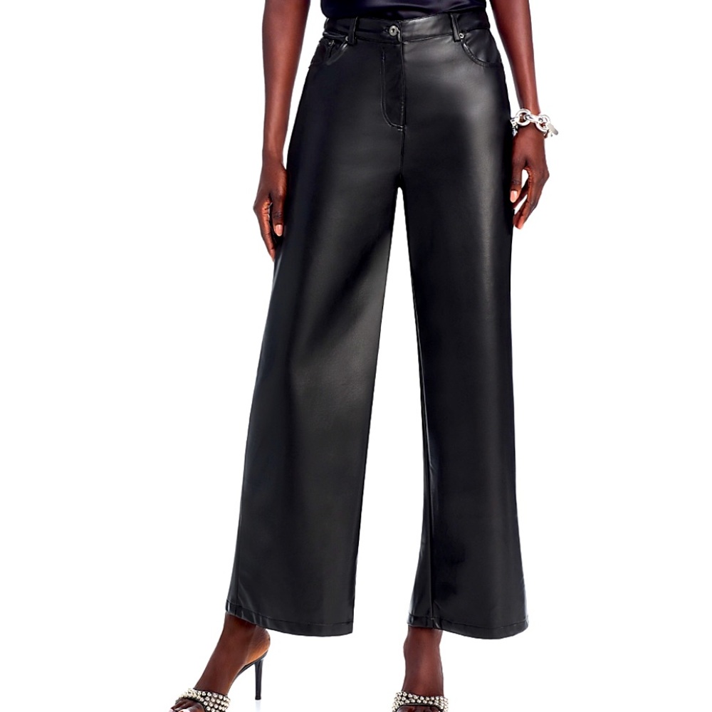 Lucy Paris Adler Faux Leather Pants in Black Size XS